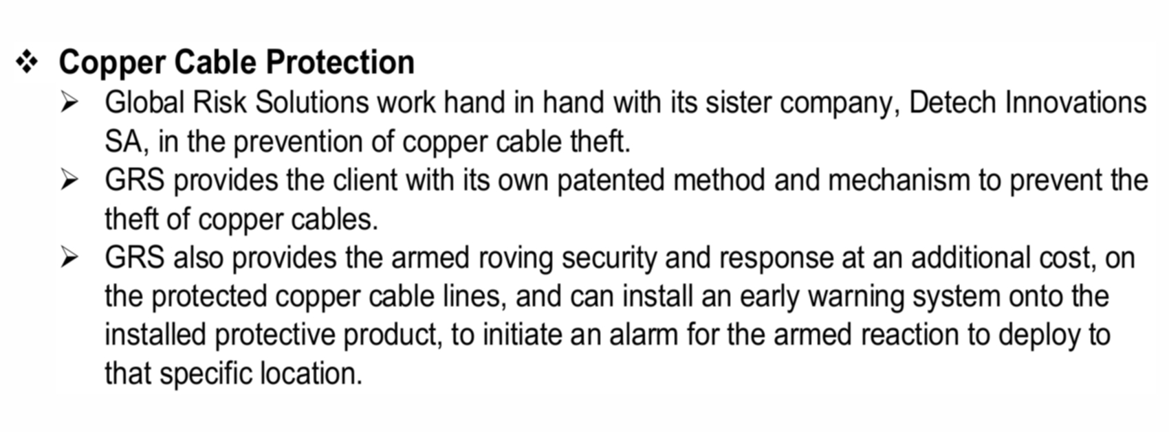 5Copper Cable Protection